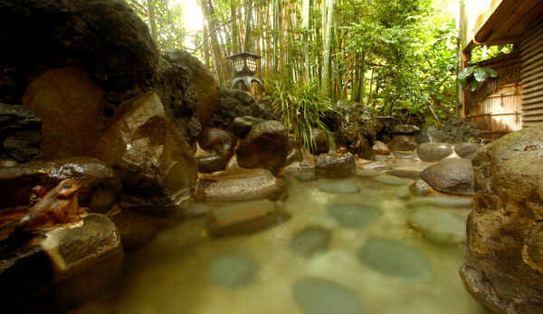 天然温泉かけ流し貸切露天風呂