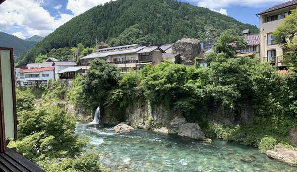 お部屋から望む吉田川