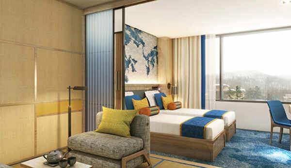 ファミリーデラックスルーム / 畳で寛ぎ、ベッドでぐっすり就寝。