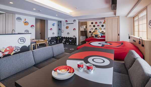 たっぷりな広さの6名用ポケモンルーム