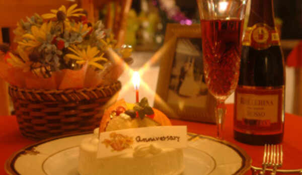 記念日ケーキセット