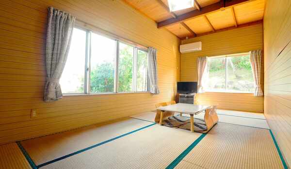 【ペンション和室9畳（シャワー・トイレ共同)】3名様までご利用できます。