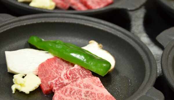 仙台牛の陶板焼き