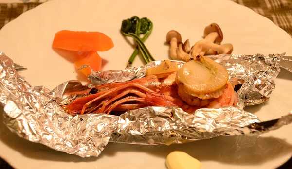 海老のホイル焼き