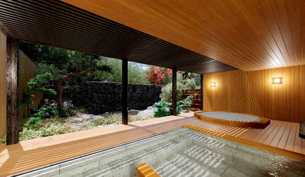 庭園を眺める大浴場※イメージ