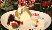 Xmas限定のデザートケーキプレート。女性に人気