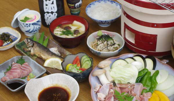 夏期夕食メニュー地鶏コース