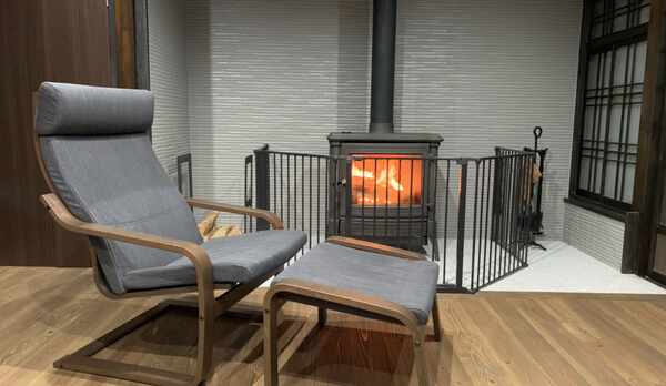 リビングの薪ストーブ