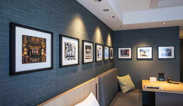 ダブル A　山笠の神事を時系列に写真で展示しています。