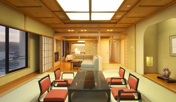 【吉亭】眺望抜群・最上階貴賓室「煌月」＜オーシャンビュー＞贅沢な空間でワンランク上のご滞在をお愉しみ