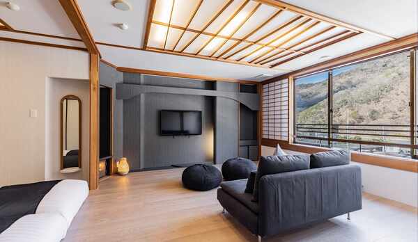 【禁煙】洋風露天風呂付デラックスツイン４８平米