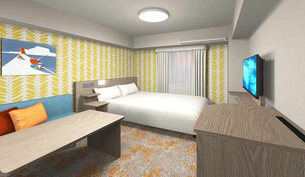 ダブルルーム 洗濯機・レンジ付き（イメージ）