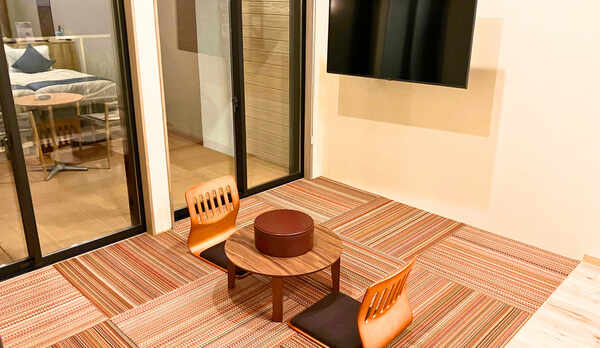 【和モダン和洋室】40平米　テラス付　信楽焼露天風呂