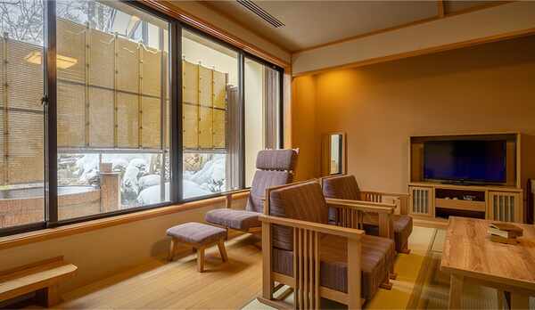 和洋室 温泉露天＆檜内風呂付